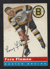 1954 Topps #25 Fern Flaman Vintage Boston Bruins NHL Hockey 1954-55