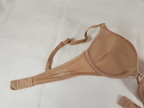 Victoria's Secret Miraculous Plunge Bra 34A Beige Nude Solid Pattern - Picture 7 of 11