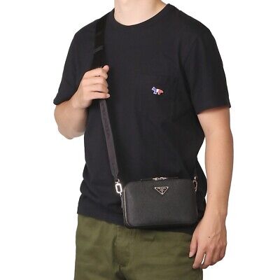 PRADA Shoulder Bag Men Leather 2VH173 9Z2-v-noo-F0002 Black PRADA Shoulder Bag Men Leather 2VH173 9Z2-v-noo-F0002 Black