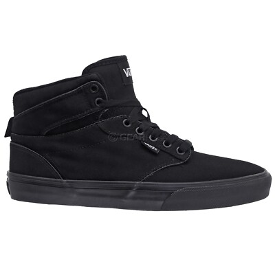 #ad VANS Skate Atwood Hi Mens Skateboarding Shoes Black Canvas High Top Pick Size $65.90