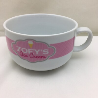Zoey s Ice Cream Cup Bowl Ceramic Pink White Yellow Zoey s Cafe Ashland OR