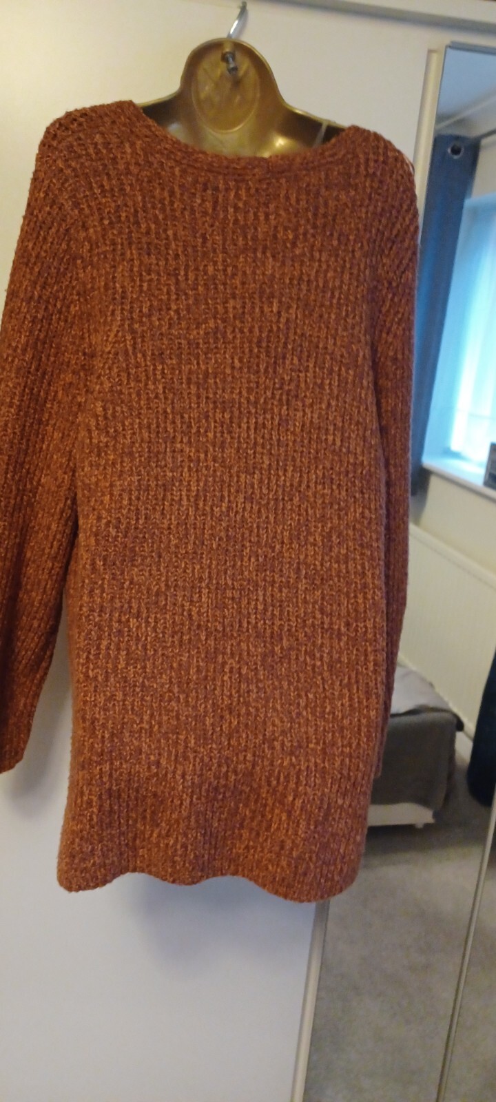 LADIES M&S JUMPER SIZE 18 MARMALADE RUST LOOSE FIT CHUNKY KNIT eBay