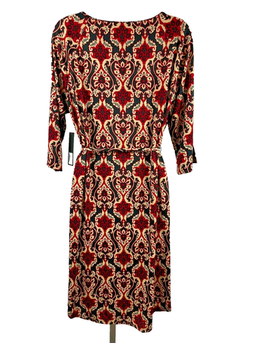 GNW Size L Multicolor 3/4 Sleeve Jersey Knit Dress - Picture 6 of 8