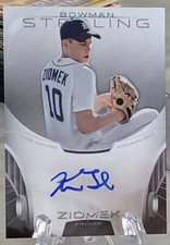 Kevin Ziomek Auto 2013 Bowman Sterling #BSAP-KZ Rookie Autograph Detroit Tigers