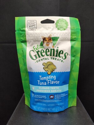 Greenies Feline Dental Treats Tempting Tuna Flavor Cleans Teeth