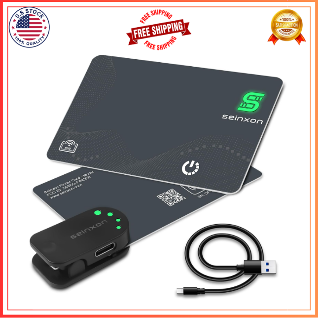 Wallet Finder RFID Blocking IP68 Tracker for Apple Find My APP with RechargeClip