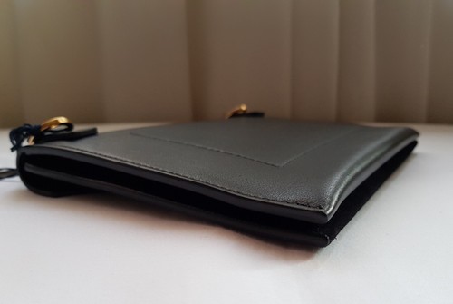 Neue Sophie Hulme Tasche Double Milner Wildleder und Kalbsleder Tasche in schwarz - Bild 6 von 7