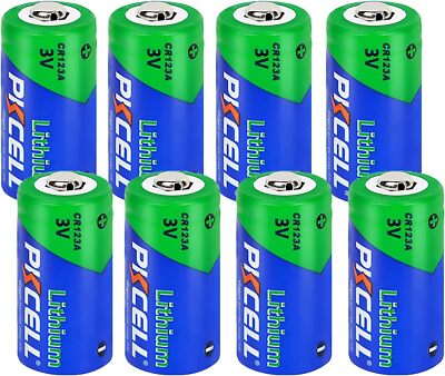 8x CR123A Lithium Batteries 1500mAh 3V CR123 for Camera Scientific Calculator