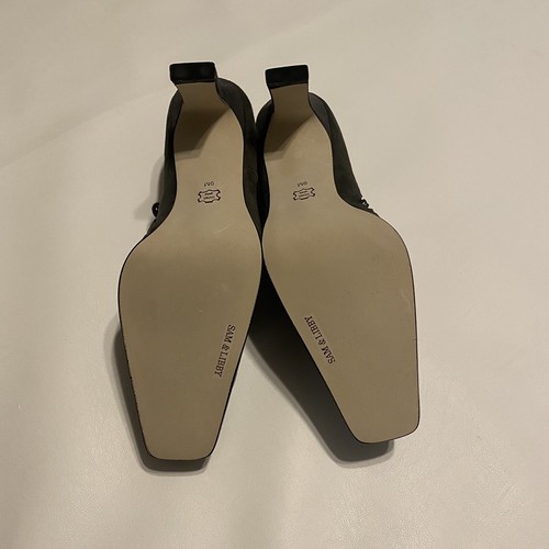 Sam & Libby Ankle Bootie Gray Suede Leather Size 9M Shoes Side Zipper NEW - Picture 8 of 12