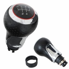 Für Audi A1 8X GB A3 8L 8P 8V A4 8E B6 B7 A6 C6 4F Schaltknauf 5-Gang Chrom Rot