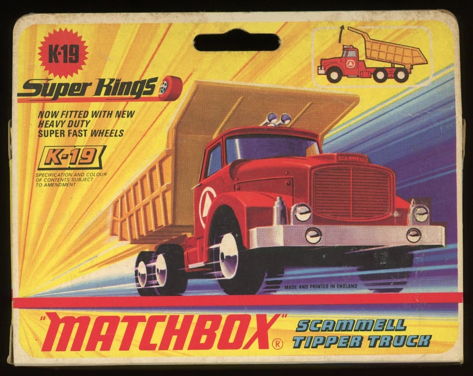 Camión volquete Matchbox/Lesney Super Kings 1971 fundido a presión K-19 Scammell nuevo en caja Foto 2 de 4