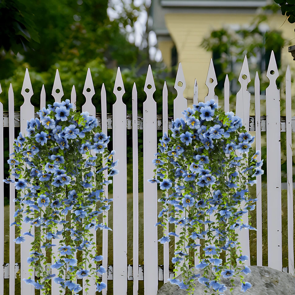 4 Piezas Planta Colgante Falsa Artificial para Exterior Jardín Porche Decoración Colgante Foto 2 de 4