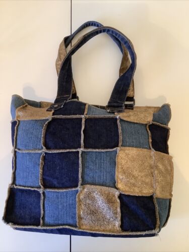 Vintage Levi's Patchwork Blue Denim Purse - Picture 1 of 10