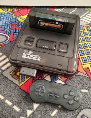 Super nintendo transparent black edition NTSC USA NTSC Japan