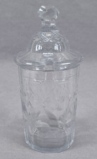 Antique Georgian Anglo Irish Cut Glass Condiment Jar / Pot Circa 1790-1800