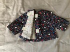 Navy Blue Stars Fabric Top and Red Crochet Pants Set for 18" Doll — photo 6