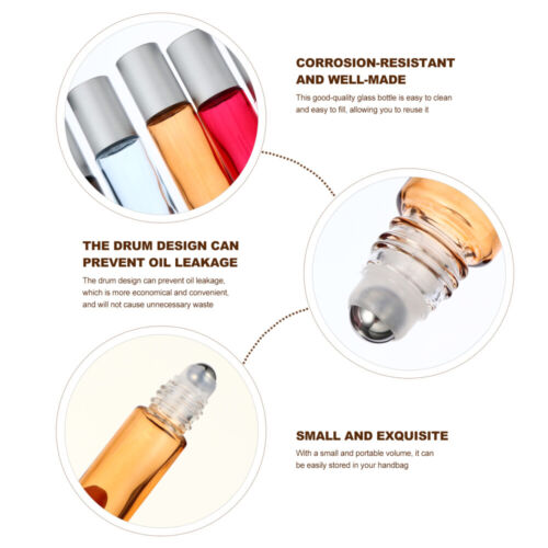 10 Pcs Essential Oil Roller Bottle Refillable Travel Bottles Perfume - Picture 11 of 12