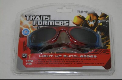 TRANSFORMERS PRIME LIGHT UP SHATTER PROOF SUNGLASSES KIDS 4 YEARS & UP, 100 % UV