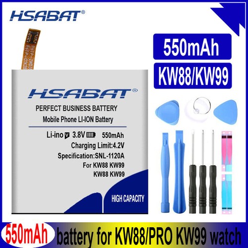 HSABAT KW88 550mAh Batería Para kingwear Smart KW99 KW88 KW88 Pro Pilas De  Reloj | eBay