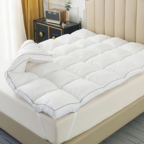 Extra dicke Pillowtop Matratzenauflage geschreddert Memory Foam Füllung Gummiband