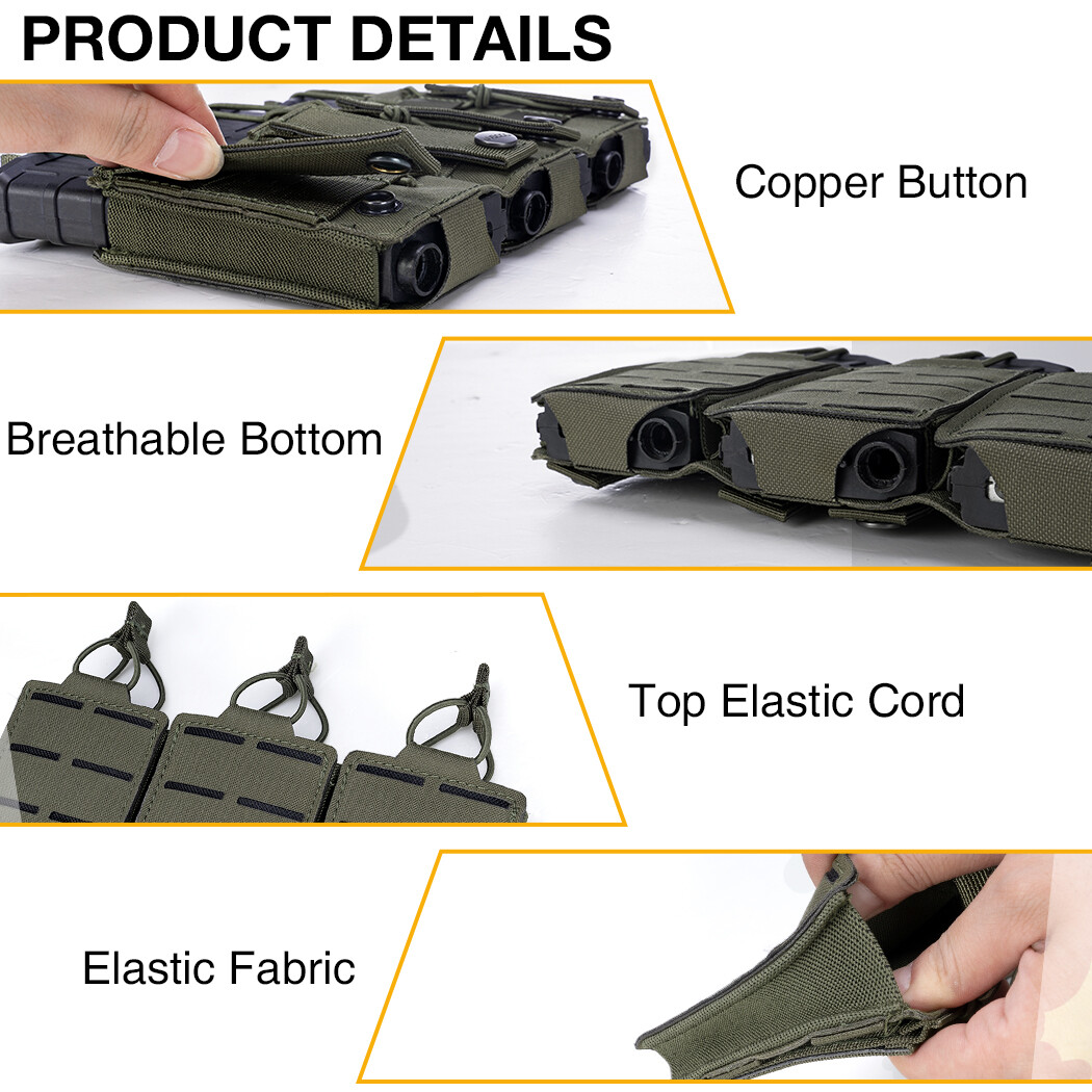 Poche Porte Chargeur IDOGEAR Tactical Triple 5.56/223 - MOLLE - Camo