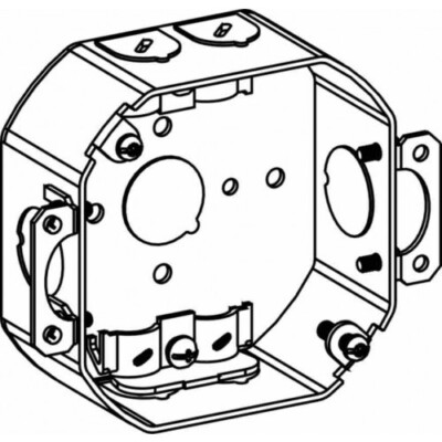 ORBIT 4RB-NM-E 4'' OCT. STEEL NM BOX 1-1/2'' + EARS