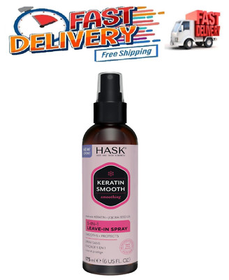 Hask Keratin Protein Shine Enhancing 5-in-1 Leave-In Hair Spray with Keratin, 6 