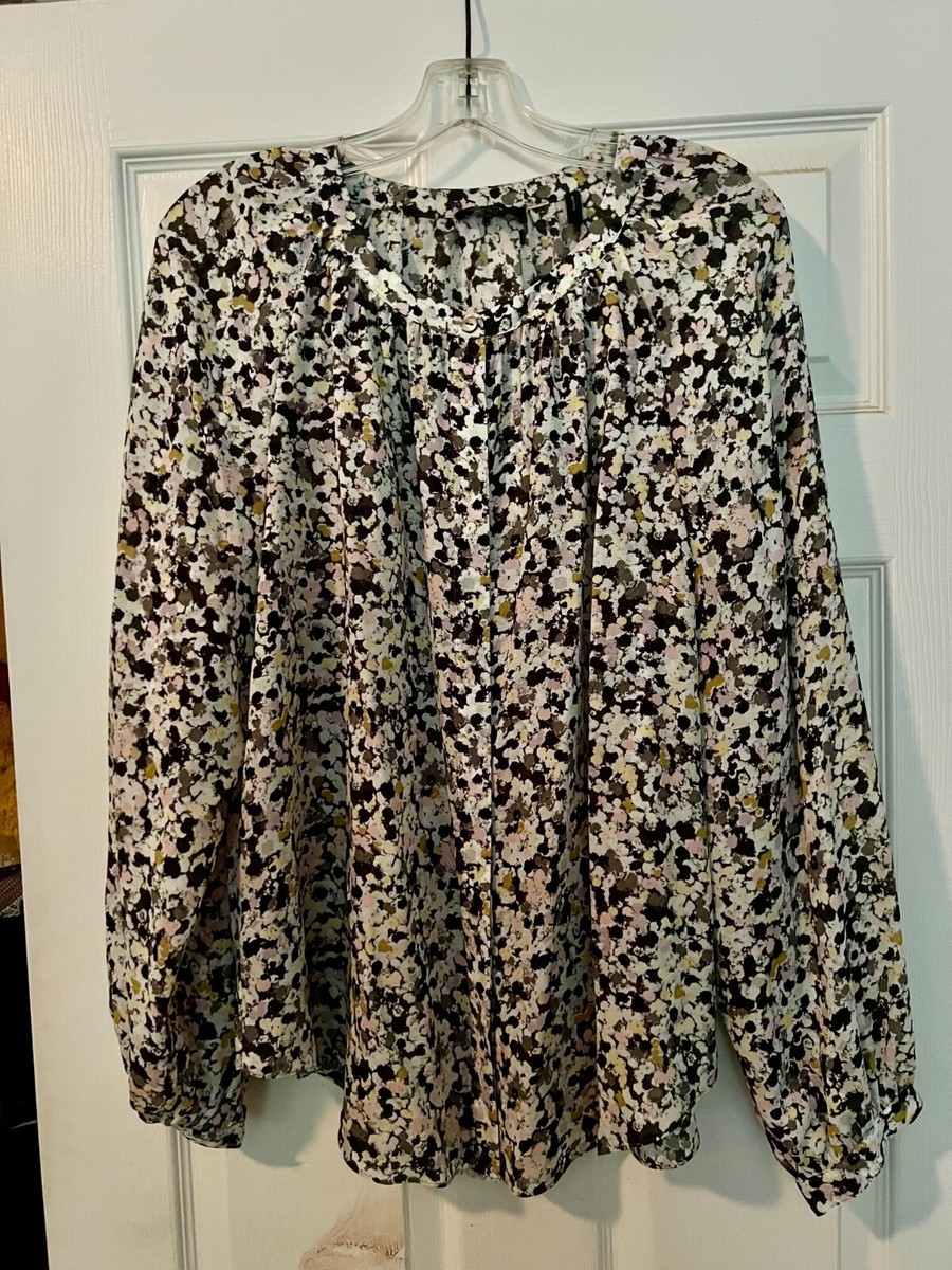 theory romantic silk blouse