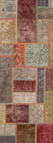 Patchwork Handgeknüpfter Perserteppich 453x80 cm-Orient,Carpet,Rug,Vintage - Picture 10 of 11