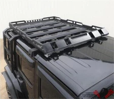 For Jeep Wrangler JK 2007-2018 Roof Rack Luggage Carrier Basket + 2 Side Ladders