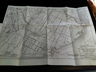 1945 Map Santa Clara River Levee Overflow South Mountain California