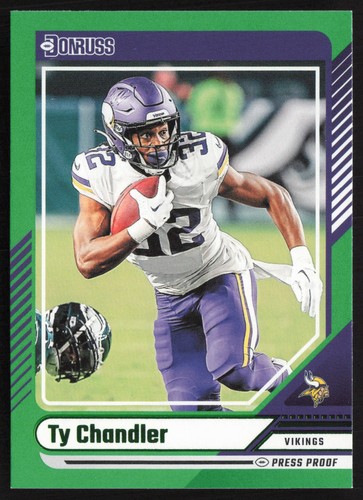 2024 Donruss Press Proof Green Ty Chandler #248 Minnesota Vikings