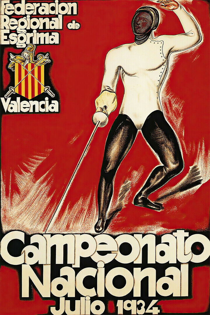 361159 Cercas 1934 Valencia Concurso Arte Decoración Pared Estampado Cartel
