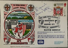 BOURNEMOUTH V BRADFORD CITY DAWN FIRST DAY COVER SIGNED BY DAVID ARMSTRONG