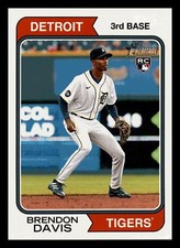 Brendon Davis RC 2023 Topps Heritage #67 Rookie Detroit Tigers Mint