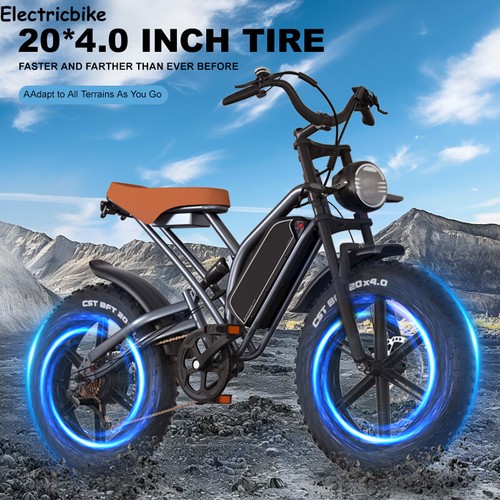 20" Electric Bike 7 5 O W 48V 14Ah Off-Road 50km Range 120kg Load Mountain bike - Picture 16 of 24
