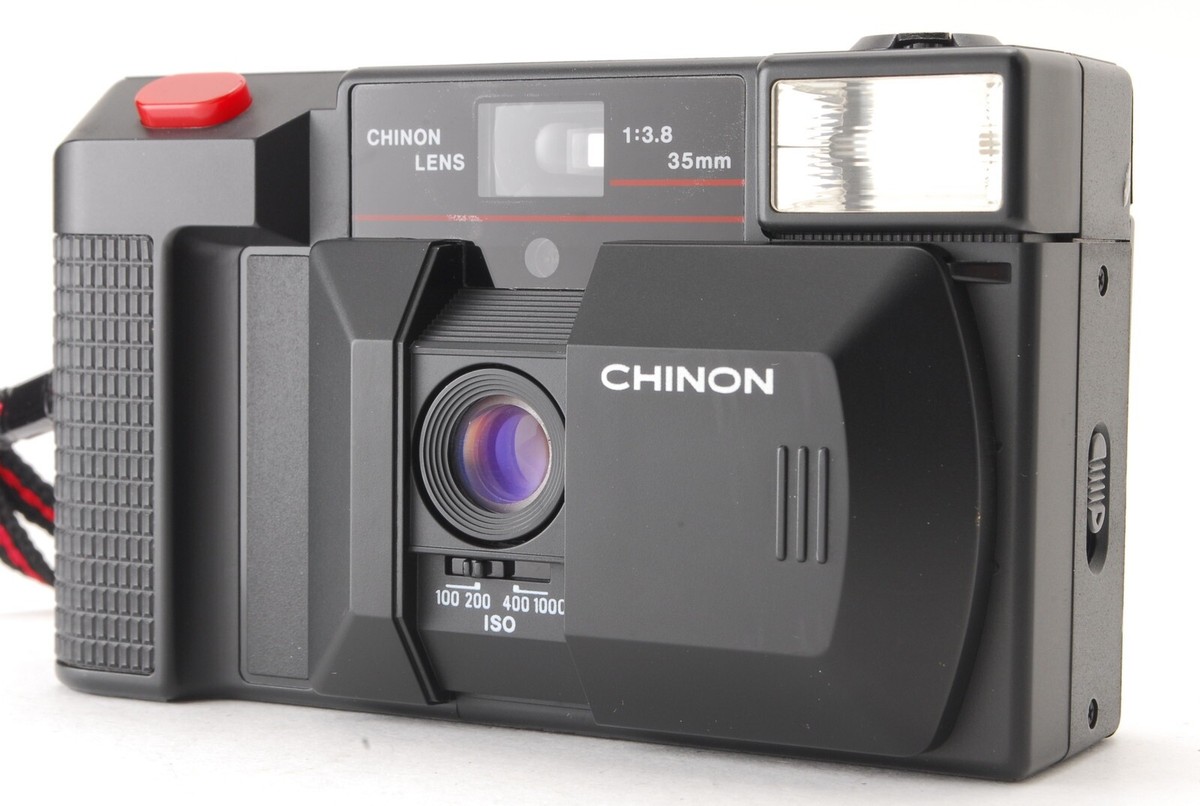 UNUSED in BOX Case】CHINON 35F-II BLACK Point & Shoot Film