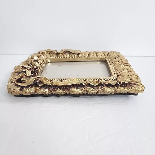 Harz Gold verzierter Bilderrahmen 3D Deko Foto Halter Hollywood Regency - Bild 5 von 12