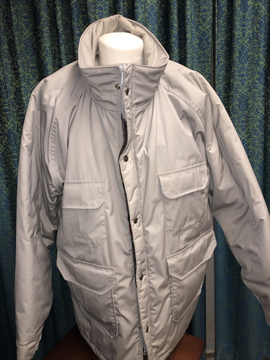 【80sXL〜XXL】 Woolrich made in usaウールジャケット Woolrich Men's 2XL Full Zip Jacket Bomber Plaid Lined Grey XXL