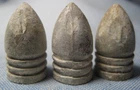 Lot of 3 Dug Civil War Confederate Side Cast Bullets from Fort Donelson