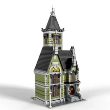 Modular Haunted House with Full Interior 3723 Pcs Halloween Building Set MOC