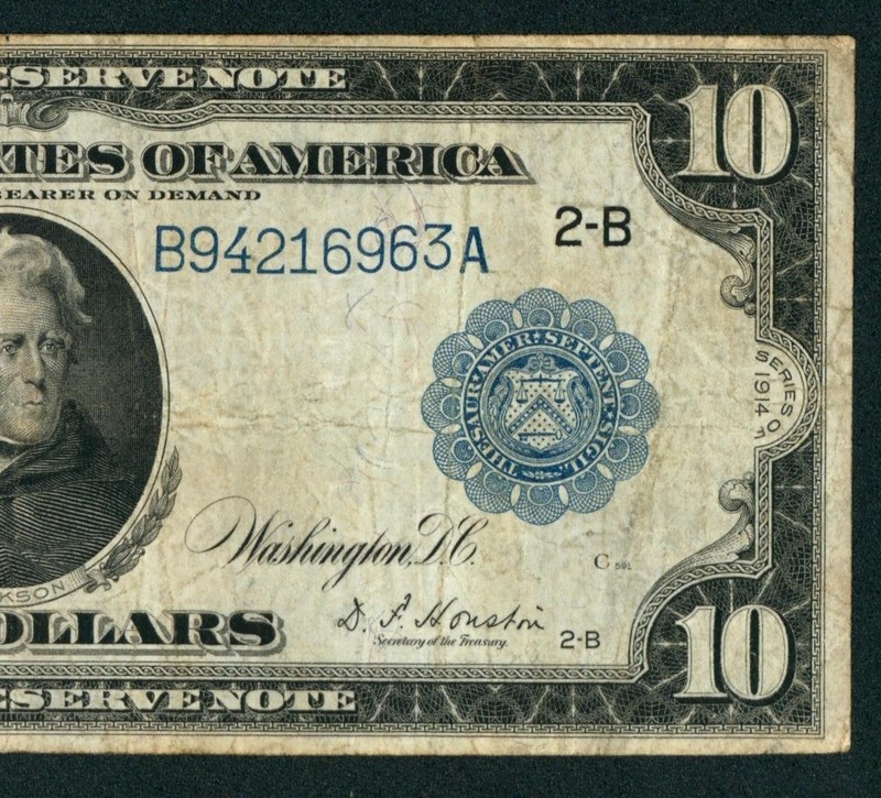 $10 1914 Federal Reserve Note ** DAILY CURRENCY AUCTIONS