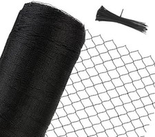 Bird Netting for Chicken Coop, 1 Inch Mesh 50x50 Ft Strong Woven Poultry Nett...