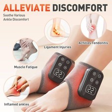 Electric Foot Ankle Massager Heating  Vibration Hot Compress Joint Pain Relief