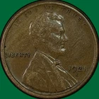 1921-S Lincoln Wheat Cent Extremely Fine XF Coin, Weak Reverse #38457