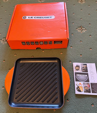 Le Creuset Cast Iron Rectangular Skinny Grill 24cm  Gril Carre Box Opened + Bag