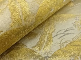 7761872: JAPANESE KIMONO / ANTIQUE FUKURO OBI / SILK / WOVEN SCENERY