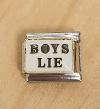 BOYS LIE italian Charm 9mm Bracelet Link gift  Enamel