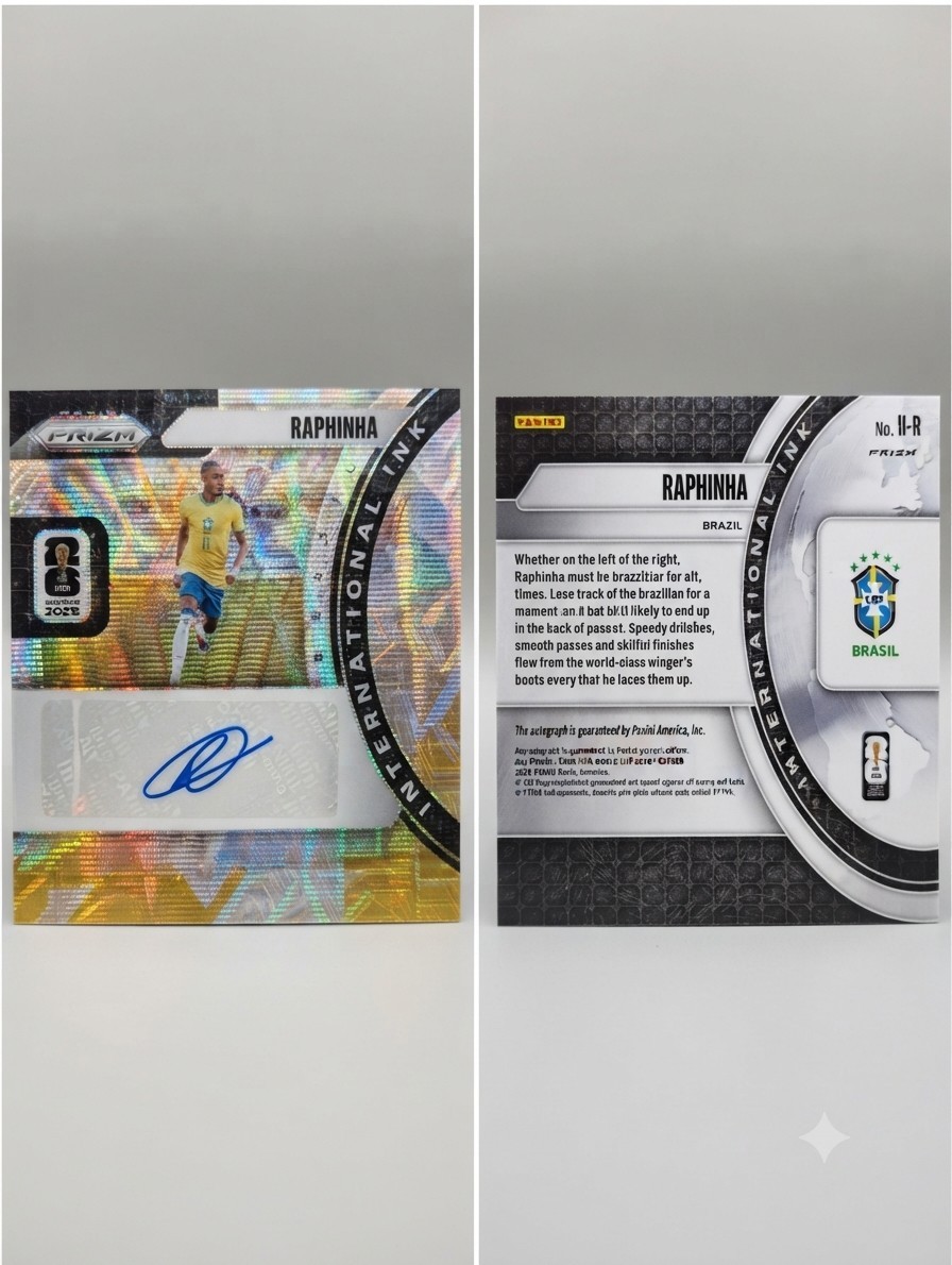 2026 Panini Prizm FIFA World Cup International Ink Raphinha Auto #II-R SP Brazil view 3