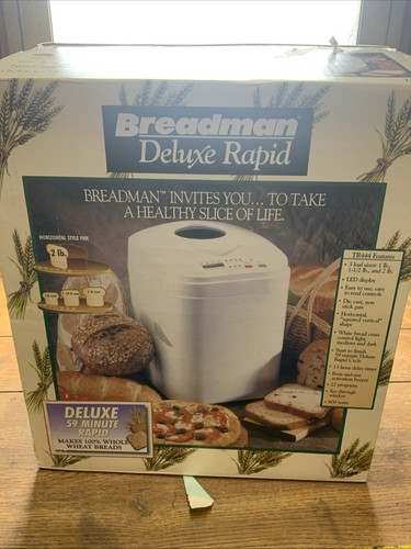 Breadman Deluxe Rapid TR444 Automatic Bread Maker Machine 2lb Loaf Sealed NIB